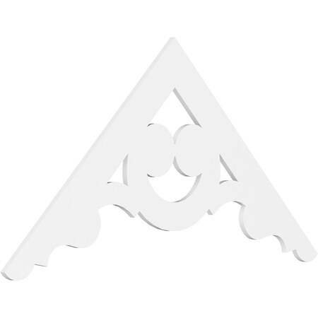 Ekena Millwork Pitch Robin Architectural Grade PVC Gable Pediment, 72"W x 36"H x 1"P (12/12) GPP072X036X100ROB